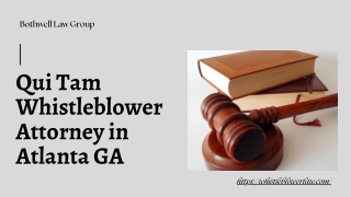 Choose Professional Qui Tam Whistleblower Attorney in Atlanta GA