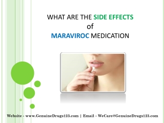 What are the Side effects of Maraviroc