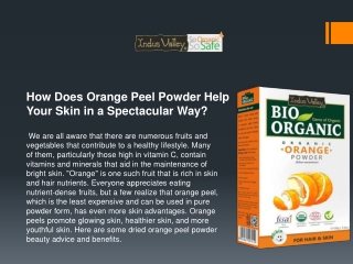 Orange Peel Powde