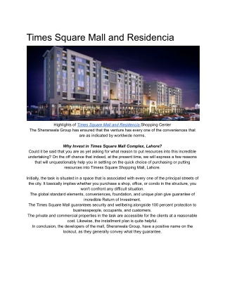 Times Square Mall and Residencia