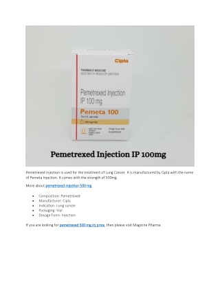 pemetrexed 500 mg inj price