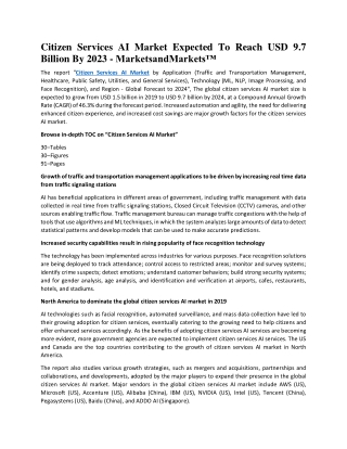 Citizen Services AI Market Expected To Reach USD 9.7 Billion By 2023