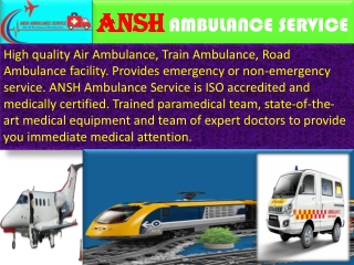 Easily Get Quality Train Ambulance Services in Mumbai in a Budget |ANSH