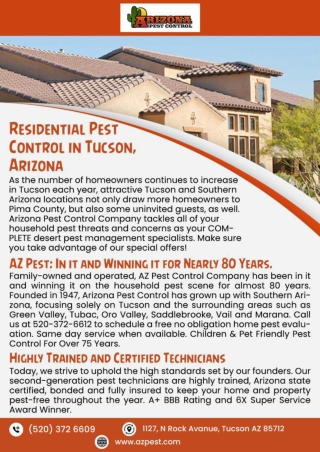 Tucson termite treatment | Tucson Scorpion Control