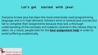 Let's get started with Java!