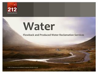 Water Flowback and Produced Water Reclamation Services