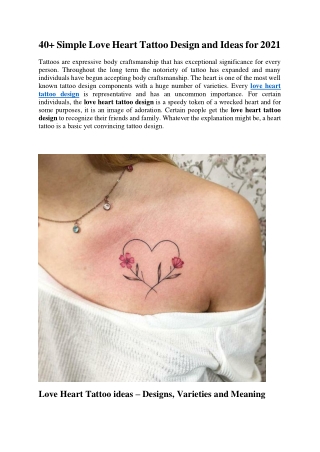 How much does a Love heart tattoo design cost?