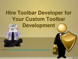 Hire Toolbar Developer for Your Custom Toolbar Development i