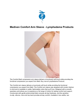 Mediven Comfort Arm Sleeve - Lymphedema Products
