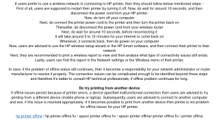 hp printer online