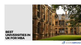 Best Universities in UK for MBA