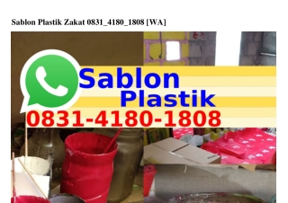 Sablon Plastik Zakat 08ᣮ1-Կ180-1808{WA}