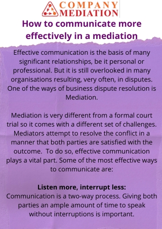 Seeking For Business Partner Mediation