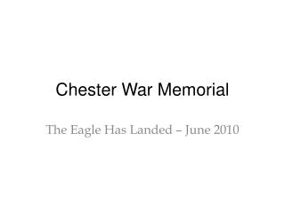 Chester War Memorial