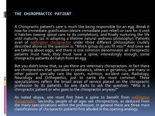 Chiropractic Patient