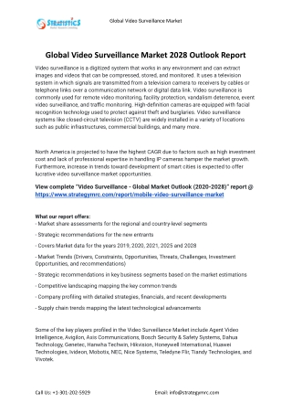 2021 Video Surveillance Industry Global Analysis Report