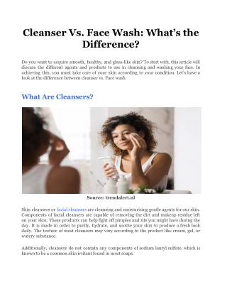 Cleanser Vs. Face Wash_ What’s the Difference_