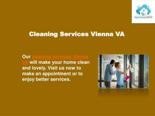 Cleaning Services Vienna VA