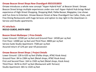 Beacon Street Omaxe New Chandigarh
