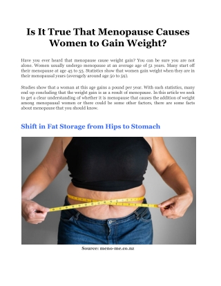 Is It True That Menopause Causes Women to Gain Weight_