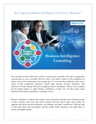 How Applying Business Intelligence Can Grow a Business?