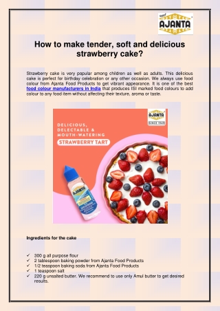 Food Colour Manufacturers in India
