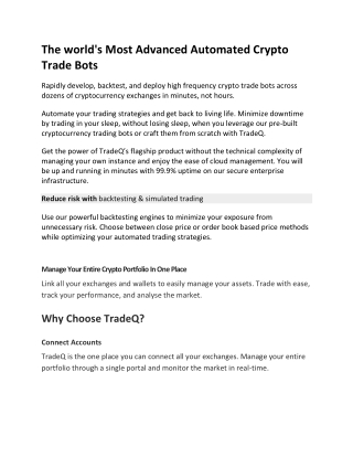 most advanced automated crypto trade bots