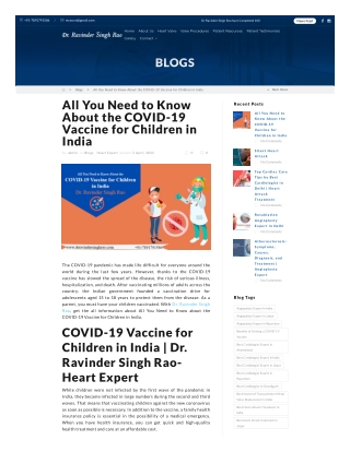 All You Need to Know About the COVID-19 Vaccine for Children in India