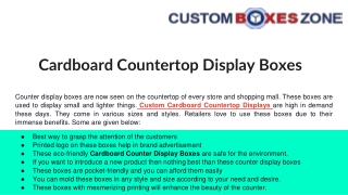cardboard display ppt