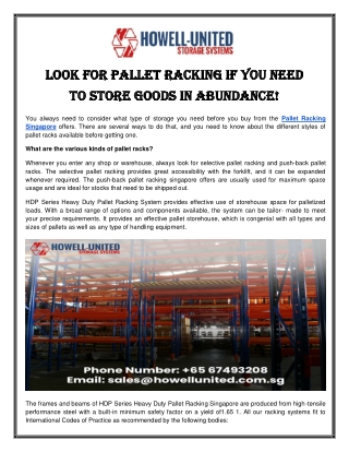 Pallet Racking Singapore