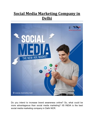 Social Media Marketing Company in Delhi