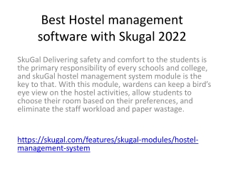 Best Hostel management software with Skugal 2022