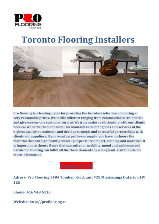 Toronto Flooring Installers