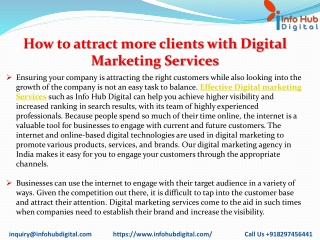 How to attract more clients with Digital Marketing Services