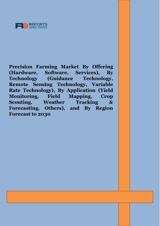 Precision Farming Market 2022 Share Trends, Growth Drivers and Forecast 2030