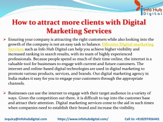 How to attract more clients with Digital Marketing ServicesPDF