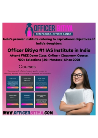 Officer Bitiya Best IAS Coaching In India