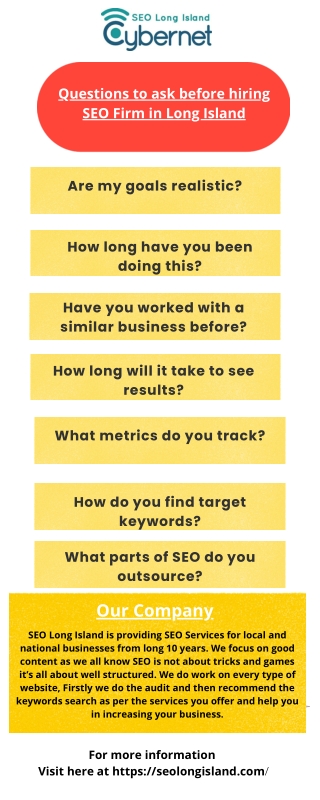 Questions to ask before hiring SEO Firm in Long Island