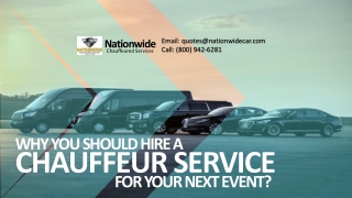 Why You Should Hire A Chauffeur Service For Your Next Event