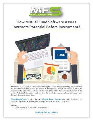 How Mutual Fund Software Assess Investors Potential Before Investment