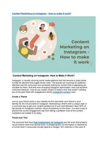 Content Marketing on Instagram