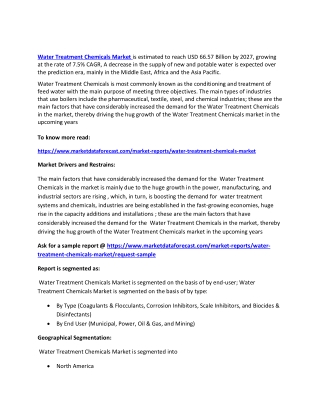 Water Treatment Chemicals Market
