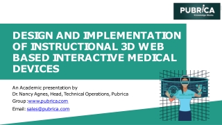 Design and implementation of instructional 3D Web-based interactive medical devices – Pubrica