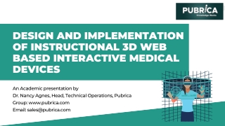 Design and implementation of instructional 3D Web-based interactive medical devices – Pubrica