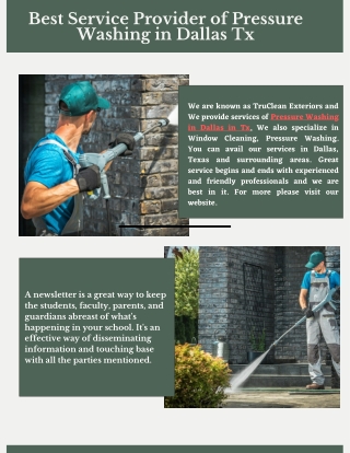 Get The Best Pressure Washing Services in Dallas, Tx