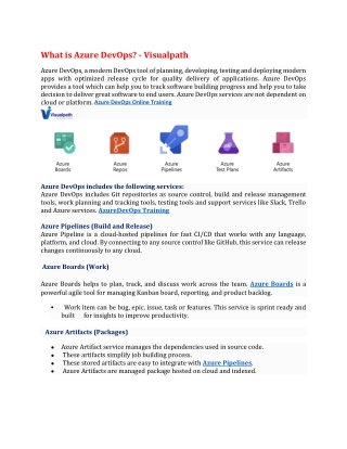 What is Azure DevOps - Visualpath