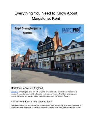 Maidstone, Kent Everything You Need to Know