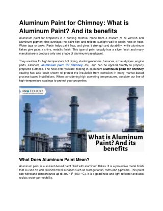 Aluminum Paint for Chimney_ What is Aluminum Paint_ And its benefits