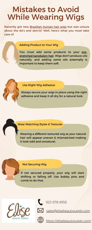 Mistakes to Avoid While Wearing Wigs