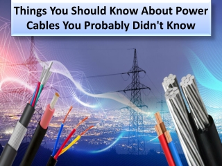 Power cable: 4 several advantages of the electrical system